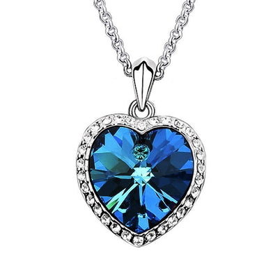 N030 Zircon Heart Ocean Heart-shaped Sweater Chain Necklace wholesale Fashion love crystal necklace