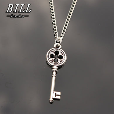 N995 Retro Key Pendant Necklaces Bijoux Collares For Women Vintage Flower Necklace Collier One Direction 2018 HOT Selling