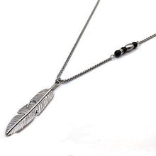 Load image into Gallery viewer, Brand 2018 New Men Women Silver Golden Feather Pendant Neckalce Vintage Diy Chain Necklace Bead Jewelry Gift