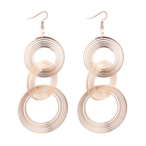 SPX8724 Modern Beautiful Charming New Earrings Bohemian Stone Maxi Geometric Punk Round Long Stud Earrings for Women