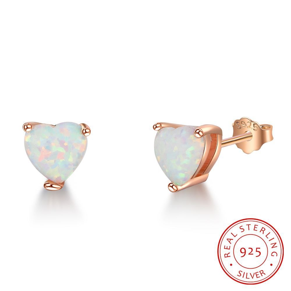 NE29 women fine jewelry,fashion love heart shape earring,925 sterling silver ear stud to beloved girl