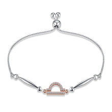 Load image into Gallery viewer, NEW 925 Silver Bracelet 12 Constellation Hand Chain Exquisite Shiny Zircon Link Chain Bracelets for Friend Partner Jewelry Gift