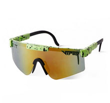 Load image into Gallery viewer, Brand Rose red pit viper Sunglasses double wide polarized mirrored lens  uv400 protection