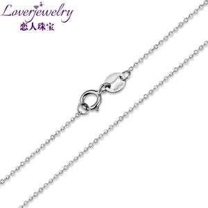 NEW CHAIN PENDANT NECKLACE IN SOLID 18K/750 WHITE GOLD LENGTH 18 About 45cm