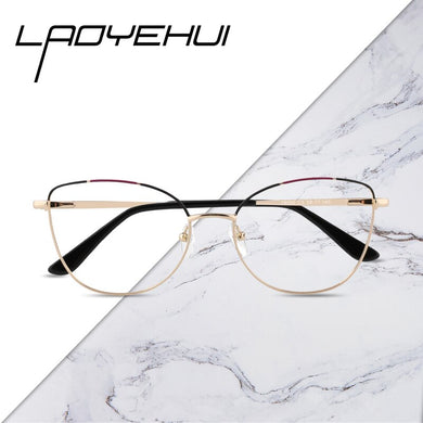 Cat Eye Optical Round Prescription Glasses Without Degree Fake Decorative Glasses Eyeglasses Frame For Women Myopia Eyewear