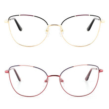 Load image into Gallery viewer, Cat Eye Optical Round Prescription Glasses Without Degree Fake Decorative Glasses Eyeglasses Frame For Women Myopia Eyewear