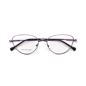 Cat Eye Optical Women's Decorative Eyeglasses Frames Prescription Glasses Without Diopters  Fake Glasses Metal Fashion