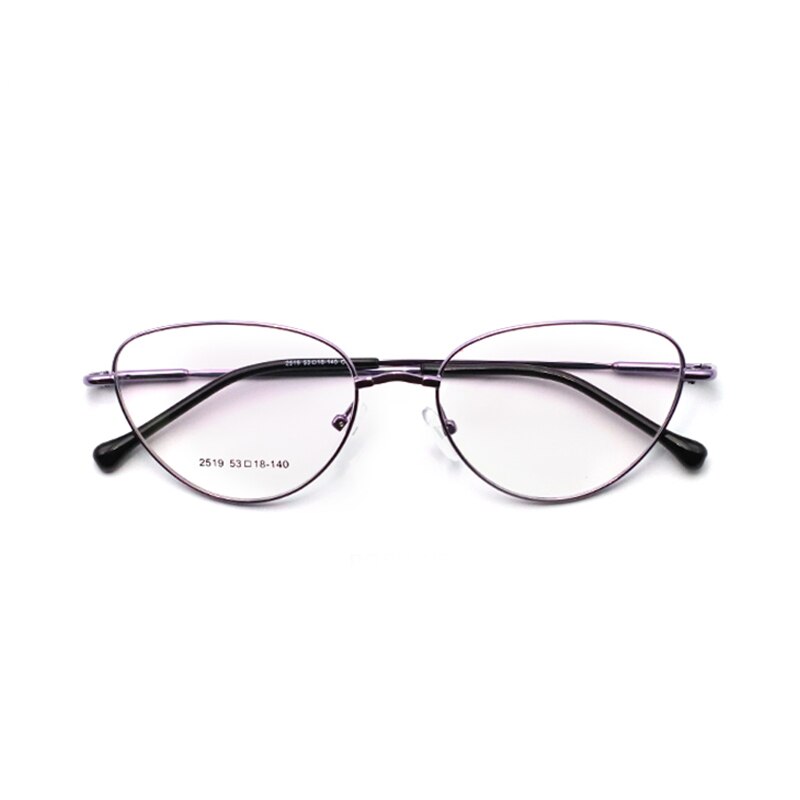 Cat Eye Optical Women's Decorative Eyeglasses Frames Prescription Glasses Without Diopters  Fake Glasses Metal Fashion