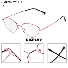 Load image into Gallery viewer, Cat Eye Optical Women&#39;s Decorative Eyeglasses Frames Prescription Glasses Without Diopters  Fake Glasses Metal Fashion