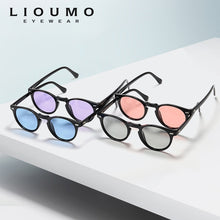 Load image into Gallery viewer, DESIGN Ultralight TR90 Polarized Round Photochromic Sunglasses Men Women UV400 Lens Sun Glasses Discoloration Shades Glasses
