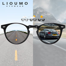 Load image into Gallery viewer, DESIGN Ultralight TR90 Polarized Round Photochromic Sunglasses Men Women UV400 Lens Sun Glasses Discoloration Shades Glasses