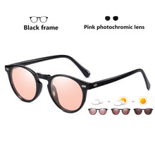 Load image into Gallery viewer, DESIGN Ultralight TR90 Polarized Round Photochromic Sunglasses Men Women UV400 Lens Sun Glasses Discoloration Shades Glasses