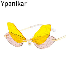 Load image into Gallery viewer, Cycling Butterfly Dragonfly Wings Sunglasses Women Men Unique Rimless Sun Glasses UV400 Mirror Outdoor