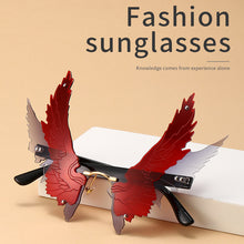 Load image into Gallery viewer, Wings Rimless Sunglasses Women Unique Wing Frameless Sun Glasses Ladies Trendy Eagle Shaped Shades For Men UV400