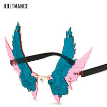 Load image into Gallery viewer, Wings Rimless Sunglasses Women Unique Wing Frameless Sun Glasses Ladies Trendy Eagle Shaped Shades For Men UV400