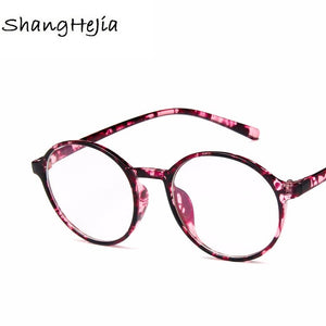 Women Glasses Frame Men Eyeglasses Frame Vintage Round Clear Lens Glasses Optical Spectacle Frame Transparent
