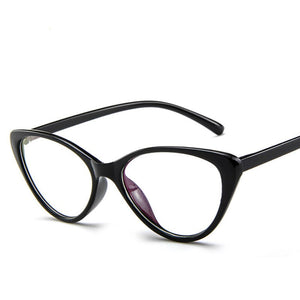 Women's Computer Glasses Cat EyeGlasses Frame Female Transparent Round Glasses Anti Radiation Glasses UV400 Protect