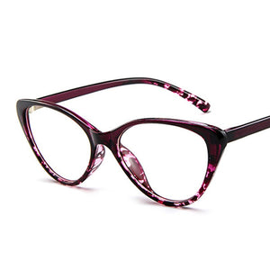 Women's Computer Glasses Cat EyeGlasses Frame Female Transparent Round Glasses Anti Radiation Glasses UV400 Protect