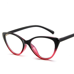 Women's Computer Glasses Cat EyeGlasses Frame Female Transparent Round Glasses Anti Radiation Glasses UV400 Protect