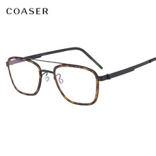 Load image into Gallery viewer, Men eyeglasses Titanium Glasses Frame Denmark Brand Design Vintage Round prescription optical  Myopia eyewear metal