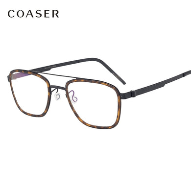 Men eyeglasses Titanium Glasses Frame Denmark Brand Design Vintage Round prescription optical  Myopia eyewear metal