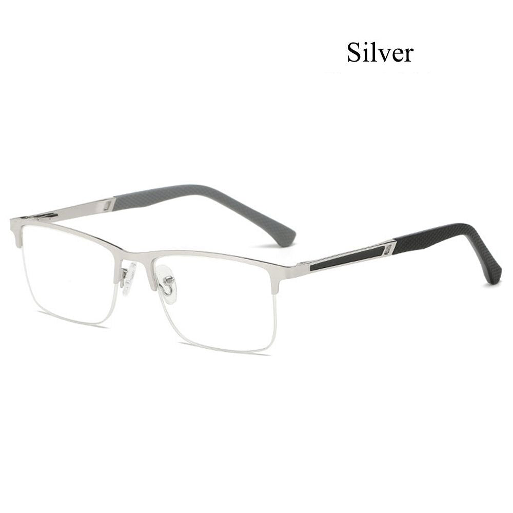 Men's Business Anti Blue Light Eyewear Progressive Multifocal Reading Glasses Men Metal Glasses Frame Optical Glasse