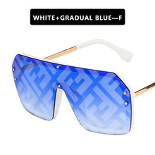 Load image into Gallery viewer, NEW Oversized FF Sunglasses 2022 Women Luxury Brand Fashion Flat Top One Piece Sun Glasses Men Gafas Shade Mirror UV400