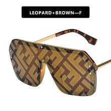 Load image into Gallery viewer, NEW Oversized FF Sunglasses 2022 Women Luxury Brand Fashion Flat Top One Piece Sun Glasses Men Gafas Shade Mirror UV400
