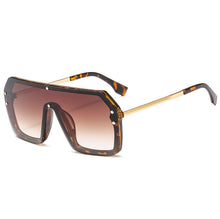 Load image into Gallery viewer, NEW Oversized FF Sunglasses 2022 Women Luxury Brand Fashion Flat Top One Piece Sun Glasses Men Gafas Shade Mirror UV400
