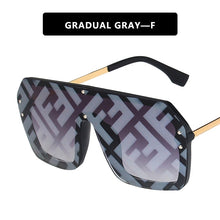 Load image into Gallery viewer, NEW Oversized FF Sunglasses 2022 Women Luxury Brand Fashion Flat Top One Piece Sun Glasses Men Gafas Shade Mirror UV400