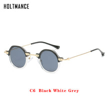 Load image into Gallery viewer, Retro Polygon Small Round Women Sunglasses Orange Champagne Shades UV400 Men Clear Anti-Blu-Ray Square Metal Frame
