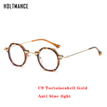 Load image into Gallery viewer, Retro Polygon Small Round Women Sunglasses Orange Champagne Shades UV400 Men Clear Anti-Blu-Ray Square Metal Frame