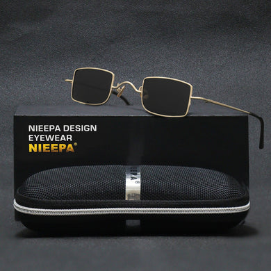 Retro Small Square Metal Steampunk Sunglasses Women Men Glasses Vintage Female  Alloy Frame Eyewear