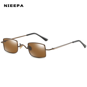 Retro Small Square Metal Steampunk Sunglasses Women Men Glasses Vintage Female  Alloy Frame Eyewear