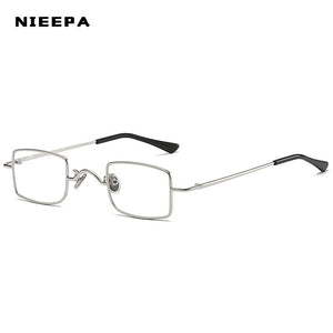 Retro Small Square Metal Steampunk Sunglasses Women Men Glasses Vintage Female  Alloy Frame Eyewear
