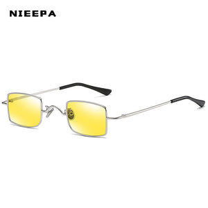 Retro Small Square Metal Steampunk Sunglasses Women Men Glasses Vintage Female  Alloy Frame Eyewear