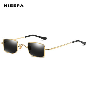 Retro Small Square Metal Steampunk Sunglasses Women Men Glasses Vintage Female  Alloy Frame Eyewear