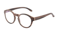 Load image into Gallery viewer, NEW Round Wood Glasses Frames Men Clear Lens Prescription eyeglass Frames Computer Reading Glasses Women With Box FT3008