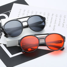 Load image into Gallery viewer, Round men&#39;s sunglasses Cyberpunk style steampunk sunglasses Classic Punk Sunglasses outdoor driving fishing glassess