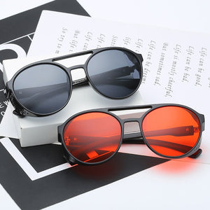 Round men's sunglasses Cyberpunk style steampunk sunglasses Classic Punk Sunglasses outdoor driving fishing glassess