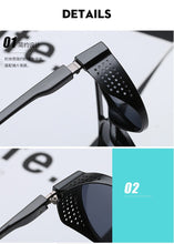 Load image into Gallery viewer, Round men&#39;s sunglasses Cyberpunk style steampunk sunglasses Classic Punk Sunglasses outdoor driving fishing glassess