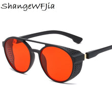 Load image into Gallery viewer, Round men&#39;s sunglasses Cyberpunk style steampunk sunglasses Classic Punk Sunglasses outdoor driving fishing glassess