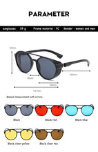 Load image into Gallery viewer, Round men&#39;s sunglasses Cyberpunk style steampunk sunglasses Classic Punk Sunglasses outdoor driving fishing glassess