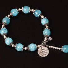 Load image into Gallery viewer, NEW S925 Sterling Silver Bracelet For Women Natural Aquamarine DIY Beads Bracelets &amp; Bangles Handmade Tassel Lotus Jewelry YB34