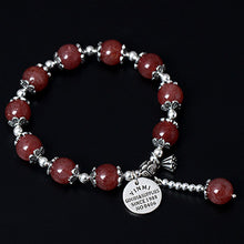 Load image into Gallery viewer, NEW S925 Sterling Silver Bracelet For Women Natural Aquamarine DIY Beads Bracelets &amp; Bangles Handmade Tassel Lotus Jewelry YB34
