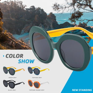 STADNING DESIGN Women Round Sunglasses Oversized Ladies  Brand Trending Sunglasses UV400 Protection