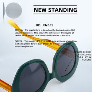STADNING DESIGN Women Round Sunglasses Oversized Ladies  Brand Trending Sunglasses UV400 Protection