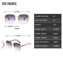 Load image into Gallery viewer, Square Rimless Sunglasses Women  Brand Designer Summer Red Glasses Sun glasses For Men UV400 Shades Oculos