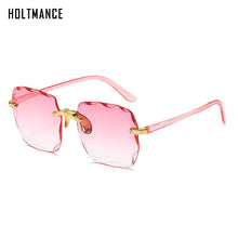 Load image into Gallery viewer, Square Rimless Sunglasses Women  Brand Designer Summer Red Glasses Sun glasses For Men UV400 Shades Oculos