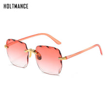 Load image into Gallery viewer, Square Rimless Sunglasses Women  Brand Designer Summer Red Glasses Sun glasses For Men UV400 Shades Oculos